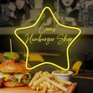 Custom Pentagram Neon, Personalised LED Neon Signs for Wall Decoration, Customizable 3D Engraved Neon Signs for Wedding Birthday Party Business Bar Signs , Unique and ideal gift for birthdays, weddings, graduations, children's day, housewarming and other occasions.