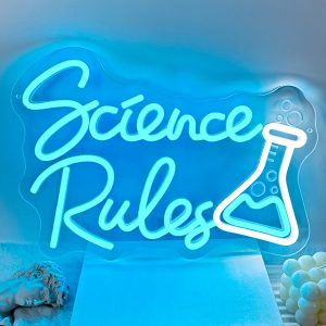 Custom Chemistry and Name Neon Lights, Personalised LED Neon Lights for science themed parties, chemistry labs, classrooms, bedrooms, study rooms, living rooms and home decorations, ideal unique gifts for chemistry labs, birthday gifts, housewarming and more.