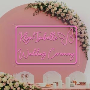Custom Butterfly Pattern and Name Neon Sign, 3D Engraving, Personalised LED Neon Weddings, Events, Shops, Bars, Bedrooms, Living Rooms and Home Decor, Unique Ideal Gifts for Birthdays, Weddings, Graduation, Festivals, Housewarming and more!