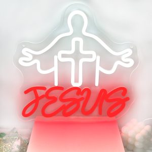 Customized Jesus Patterns and Names Neon Lights, Personalized LED Neon Lights for Theme Parties, Studios, Birthday Gifts, Bedrooms and Religious Decorations, Unique and Ideal Gifts for Studios, Theme Parties and Bedrooms!