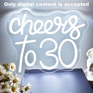 Custom Cheers to Digital Neon Lights, Personalised LED Neon Lights for Ceremonies, Weddings, Birthdays, Bars, Children's Rooms, Bedrooms and Home Decor, ideal for one-of-a-kind gifts for birthdays, weddings, graduations, housewarmings and more!