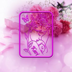 Customised Mother's Day Rectangle and Name Neon Sign, 3D Engraving, Personalised LED Neon for Mother's Day, Events, Children's Rooms, Bedrooms, Living Rooms and Home Décor, Unique and Ideal Gift for Mother's Day, Housewarming and for Mothers!
