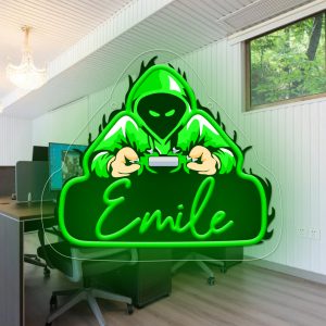Custom name neon sign for handheld game console, personalised UV LED neon for events, children's rooms, bedrooms, living rooms and home decoration, unique and ideal gift for birthdays, weddings, graduations, children's day, housewarming and more!