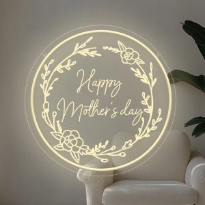 Patterned custom name neon sign, 3D engraving, personalised LED neon light, suitable for wedding, children's room, bedroom, living room decorations, unique and ideal gift for birthdays, weddings, Mother's Day, Children's Day, housewarming and more!