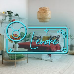 Customised neon sign with Taurus constellation pattern and name , 3D engraving, personalised LED neon light, suitable for wedding, children's room, bedroom, living room decoration, unique and ideal gift for birthdays, weddings, graduation, children's day, housewarming, etc.