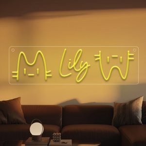 Custom Cat and Name Neon Lights, Personalised LED Neon Lights for Events, Dining Rooms, Children's Rooms, Bedrooms, Living Rooms and Home Decorations, Unique and Ideal Gifts for Birthdays, Weddings, Graduation Ceremonies, Children's Day and more!