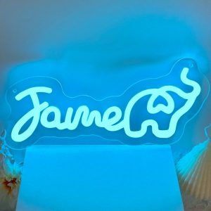 Custom Elephant Friendship and Name Neon Sign, LED Neon, suitable for parties, events, good friends, siblings, bedroom, living room and home decoration, birthday celebrations, ideal gift for parties, birthdays, housewarming and other perfect match!