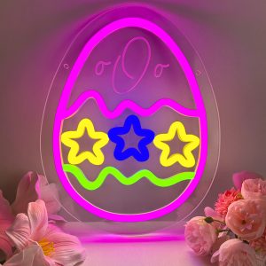 Custom Easter Egg and Name Neon Signs , 3D Engraving, Personalised LED Neon for Easter Parties, Events, Children's Rooms, Bedrooms, Living Rooms and Home Decor, Unique and Ideal Gifts for Easter, Birthdays, Children's Day, Housewarming and more!
