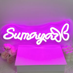 Custom name neon sign with butterfly, personalised LED neon lights for weddings, all kinds of events, children's rooms, bedrooms, living rooms and home decorations, unique and ideal gifts for birthdays, weddings, graduations, children's day, housewarming and other occasions.