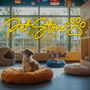 Custom neon signs with animal paw patterns, personalised LED neon lights, suitable for pet shops, weddings, all kinds of events, children's rooms, bedrooms, living rooms and home decoration and other scenes, unique and ideal gifts for birthdays, weddings, graduations, children's day, housewarming and other occasions!