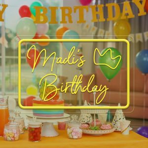 Custom Crown Pattern and Name Neon Signs, 3D Engraving, Personalised LED Neon Wedding, Events, Shops, Bars, Bedrooms, Living Rooms and Home Decor, Unique Ideal Gifts for Birthdays, Weddings, Graduation, Festivals, Housewarming and more!