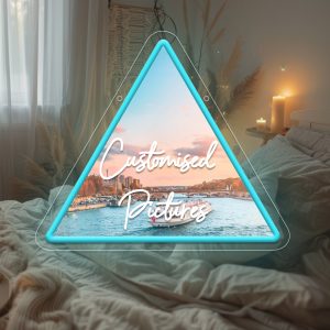 Custom Triangle UV Neon for living room, bedroom, office, bar, restaurant Unique LED neon light up sign for personalised neon decorations for weddings, birthdays, Christmas, New Year, housewarming and more!