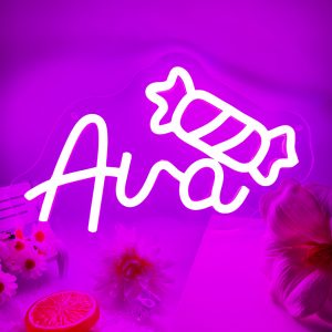 Custom Candy and Name Neon Lights, Personalised LED Neon Lights for Candy Shops, Halloween Parties, Weddings, Events, Children's Rooms, Bedrooms, Living Rooms and Home Decorations, unique and ideal gifts for Birthdays, Weddings, Graduation Ceremonies, Children's Day, Housewarming and more!