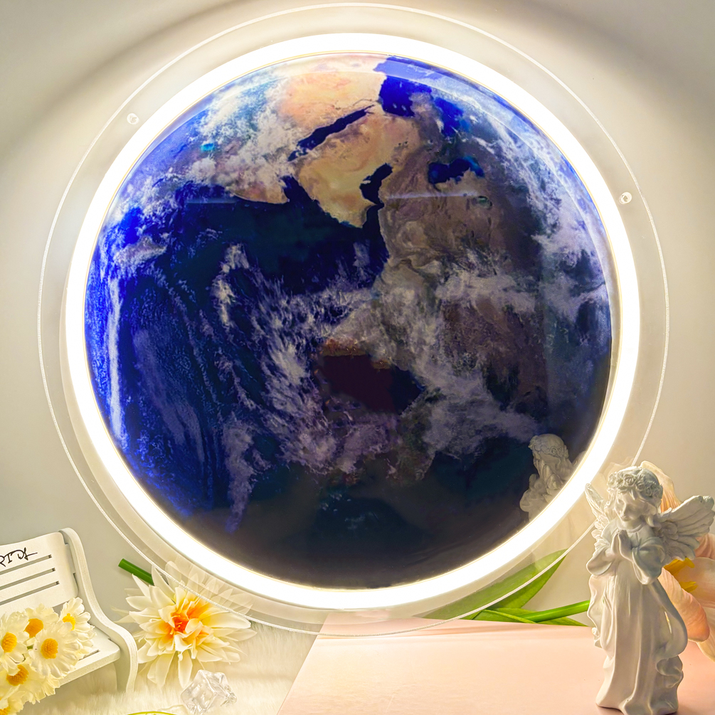 Customized Circle Shape UV Neon Lights, Unique LED Neon Glow Signs for Living Rooms, Bedrooms, Offices, Bars, Restaurants, Personalized Neon Decor for Weddings, Birthdays, Christmas, New Year, Housewarming & More