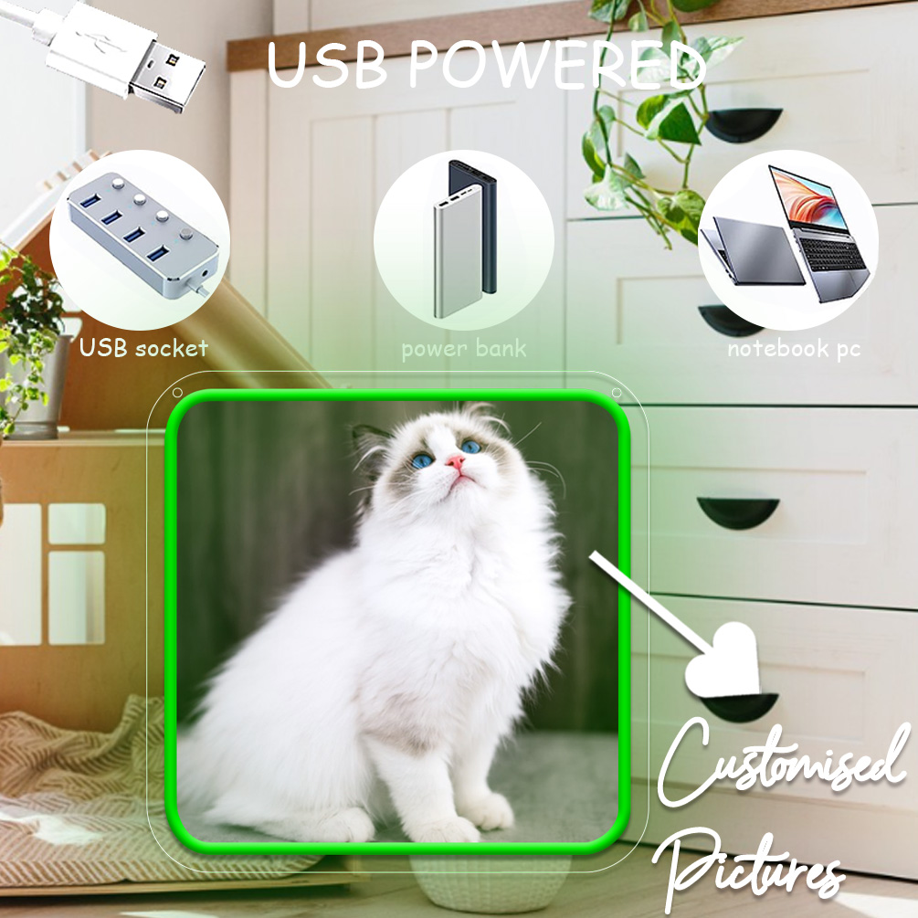 Custom square UV neon sign for living room, bedroom, office, bar, restaurant Unique LED neon light up sign for personalised neon decoration for wedding, birthday, Christmas, New Year, housewarming etc. - 图片 4