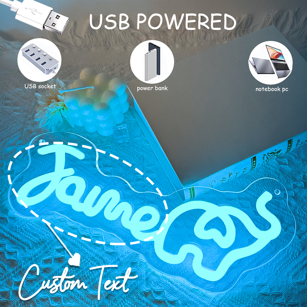 Custom Elephant Friendship and Name Neon Sign, LED Neon, suitable for parties, events, good friends, siblings, bedroom, living room and home decoration, birthday celebrations, ideal gift for parties, birthdays, housewarming and other perfect match! - 图片 4