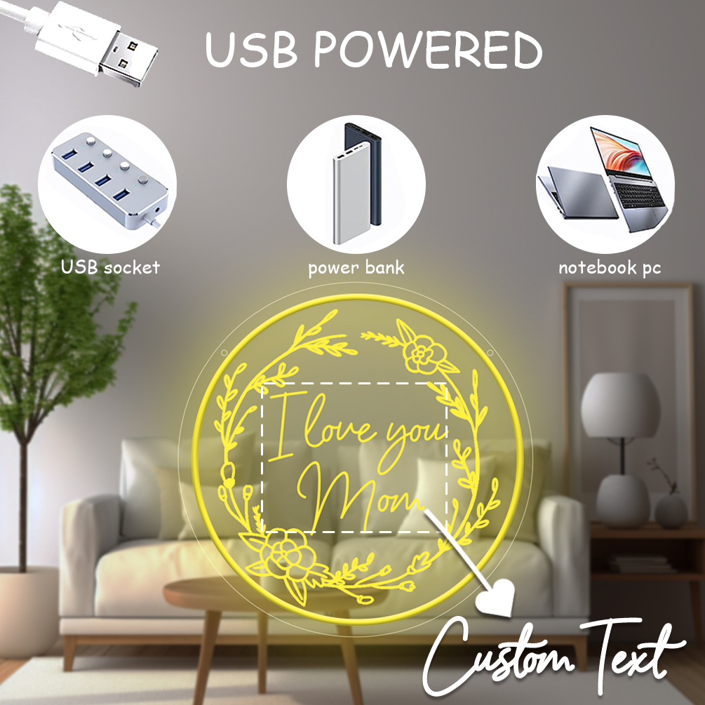 Patterned custom name neon sign, 3D engraving, personalised LED neon light, suitable for wedding, children's room, bedroom, living room decorations, unique and ideal gift for birthdays, weddings, Mother's Day, Children's Day, housewarming and more! - 图片 4