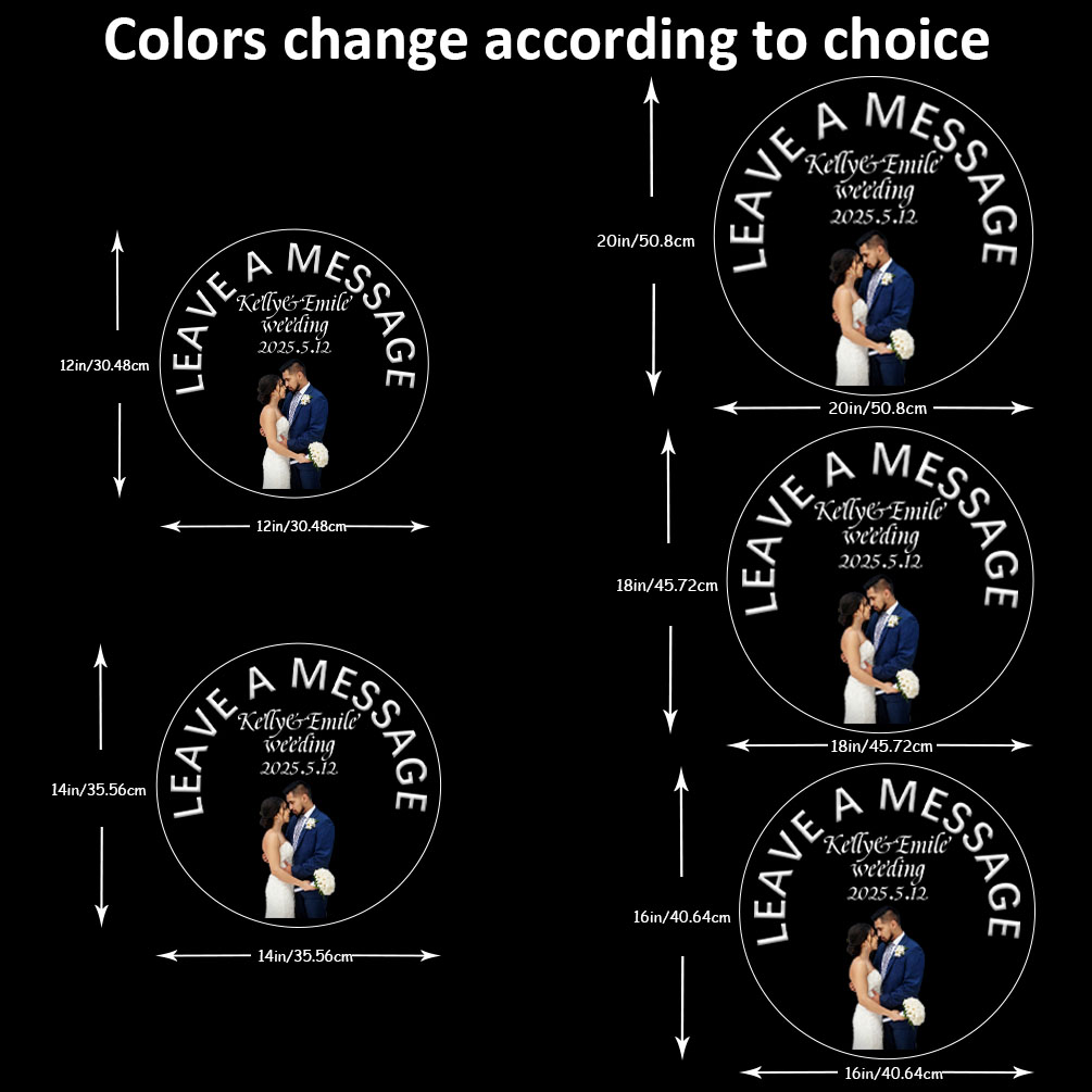 Custom message name and photo neon sign, personalised LED neon lights for weddings, events, parties, living room and home decoration, unique and ideal gift for birthdays, weddings, graduations, engagements, business, pubs, housewarming and more! - 图片 3