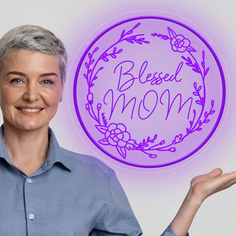 Patterned custom name neon sign, 3D engraving, personalised LED neon light, suitable for wedding, children's room, bedroom, living room decorations, unique and ideal gift for birthdays, weddings, Mother's Day, Children's Day, housewarming and more! - 图片 6