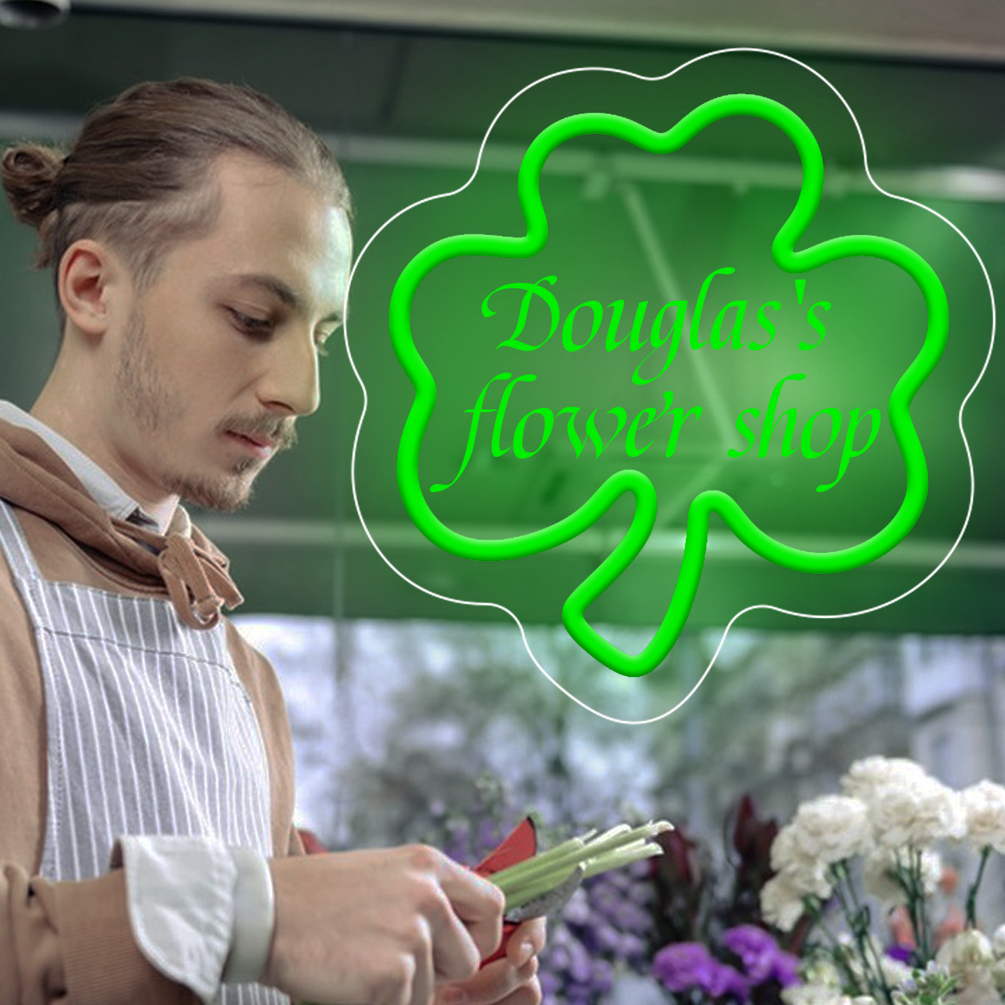 Clover pattern custom name neon sign, personalised LED neon sign with 3D engraving, suitable for weddings, bedrooms, living room decorations, unique and ideal gift for birthdays, weddings, graduations, children's day, housewarming and more! - 图片 2