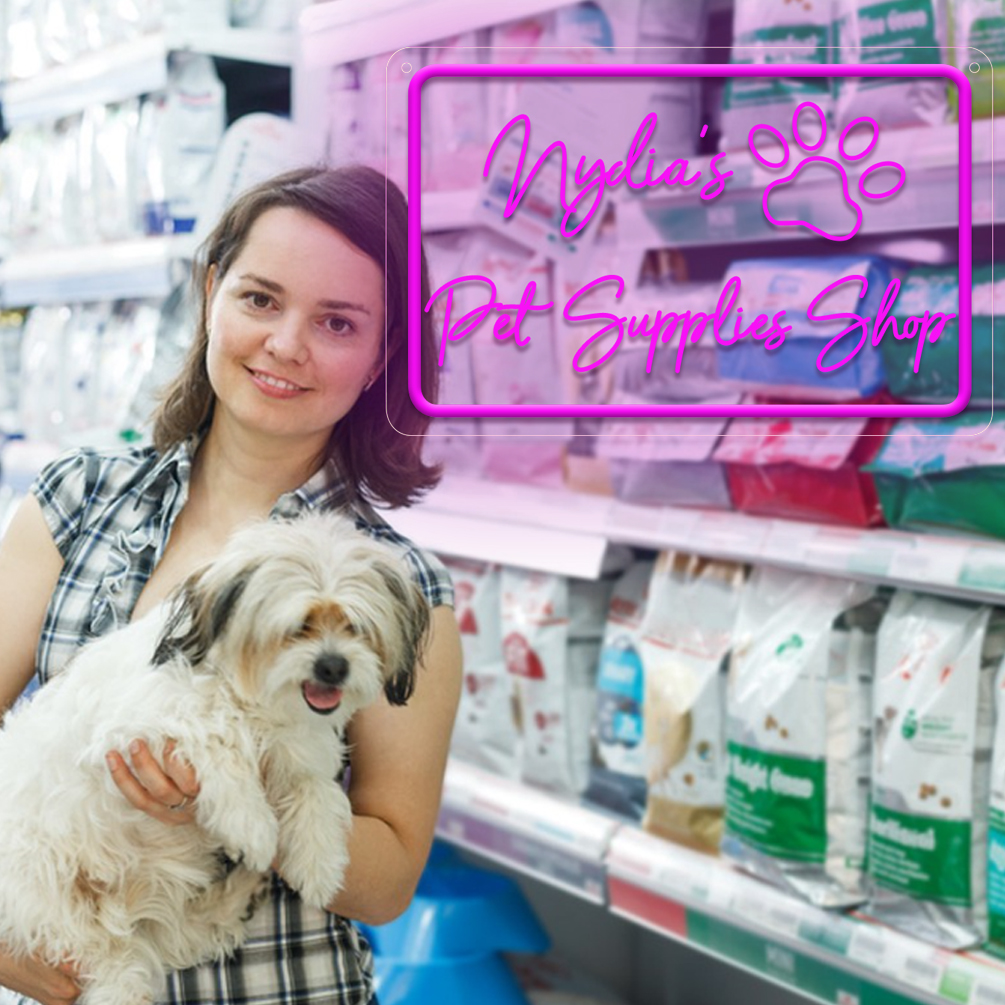 Custom animal paw and name neon sign with 3D engraving, personalised LED neon pet shop, unique ideal gift for weddings, events, kids' rooms, bedrooms, living rooms and home decor, birthdays, weddings, graduations, father's day, children's day, housewarming and more! - 图片 2