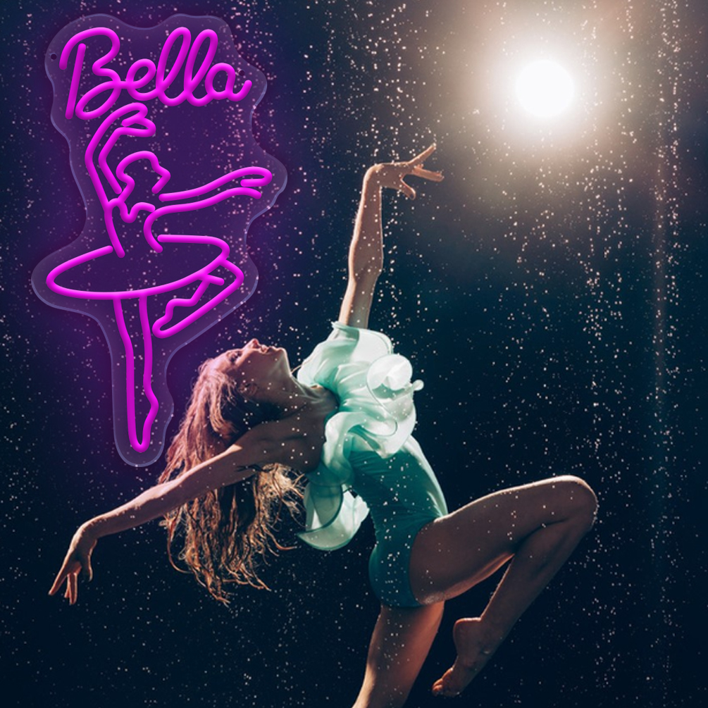 Custom ballet dancer and name neon sign, personalised LED neon lights for dance studios, ballet academies, dressing rooms, parties, living rooms and home decor, ideal unique gift for dance studios, birthday gifts, housewarming and more. - 图片 6