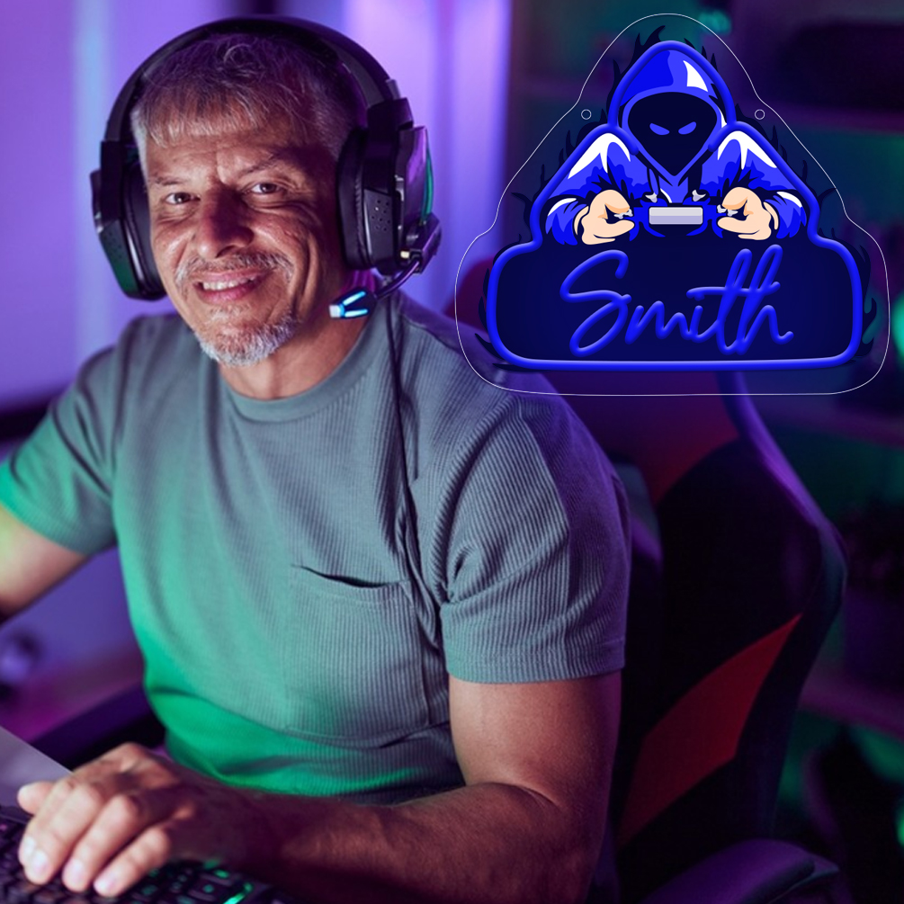 Custom name neon sign for handheld game console, personalised UV LED neon for events, children's rooms, bedrooms, living rooms and home decoration, unique and ideal gift for birthdays, weddings, graduations, children's day, housewarming and more! - 图片 2