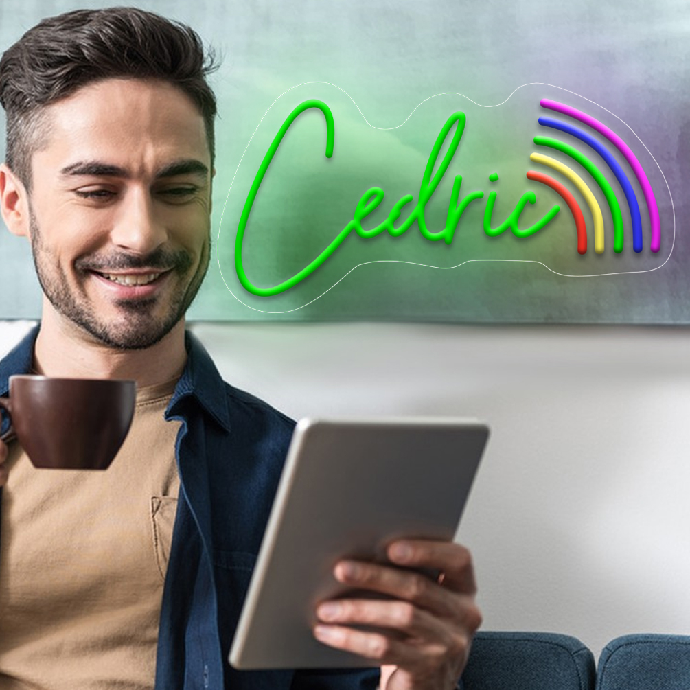 Rainbow pattern custom name neon sign , personalised LED neon light for graduation, parties, events, children's rooms, bedrooms, living rooms and home decorations, unique and ideal gift for parties, graduation, children's day, housewarming and more! - 图片 2