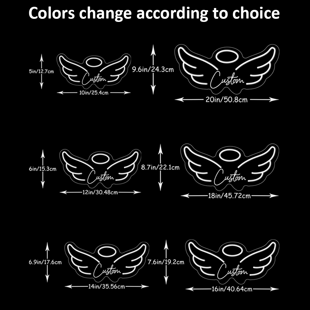 Custom angel pattern LED neon sign with personalised 3D engraving for barbershops, lounges, events, bedrooms, living rooms and home décor, unique and ideal gift for birthdays, lounges, ceremonies, cinemas, housewarmings and more! - 图片 3