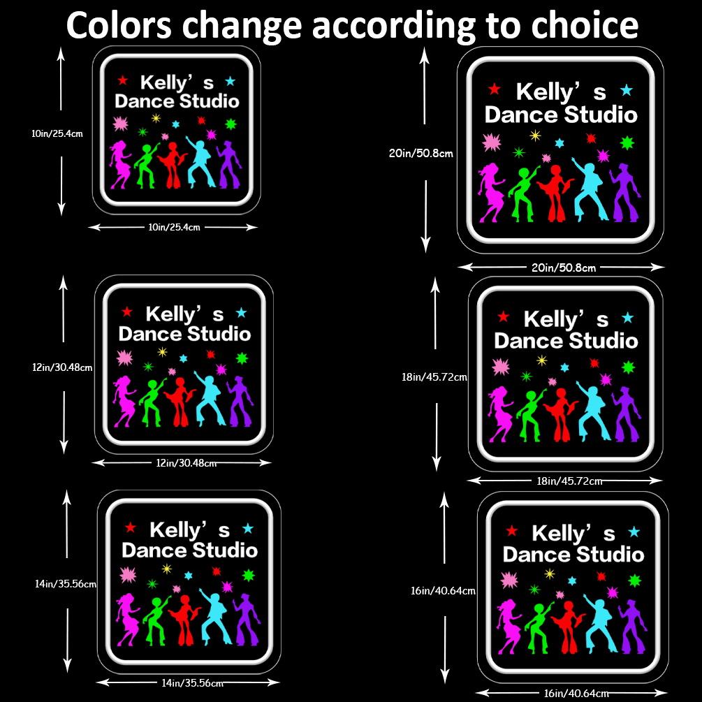 Custom Dance and Name Neon Signs, 3D Engraving, UV Neon for Theme Parties, Dance Studios, Men's Caves, Bars, Clubs, Unique and Ideal Favours for Parties, Birthdays, Weddings, Housewarmings and more! - 图片 3