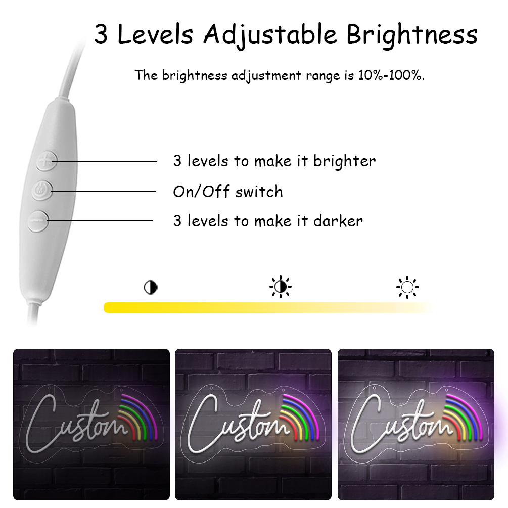Rainbow pattern custom name neon sign , personalised LED neon light for graduation, parties, events, children's rooms, bedrooms, living rooms and home decorations, unique and ideal gift for parties, graduation, children's day, housewarming and more! - 图片 5
