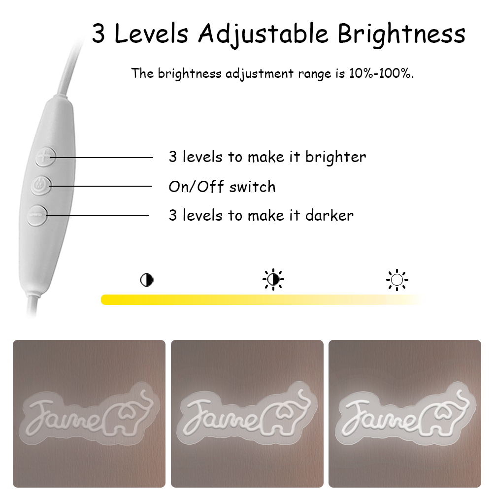 Custom Elephant Friendship and Name Neon Sign, LED Neon, suitable for parties, events, good friends, siblings, bedroom, living room and home decoration, birthday celebrations, ideal gift for parties, birthdays, housewarming and other perfect match! - 图片 5