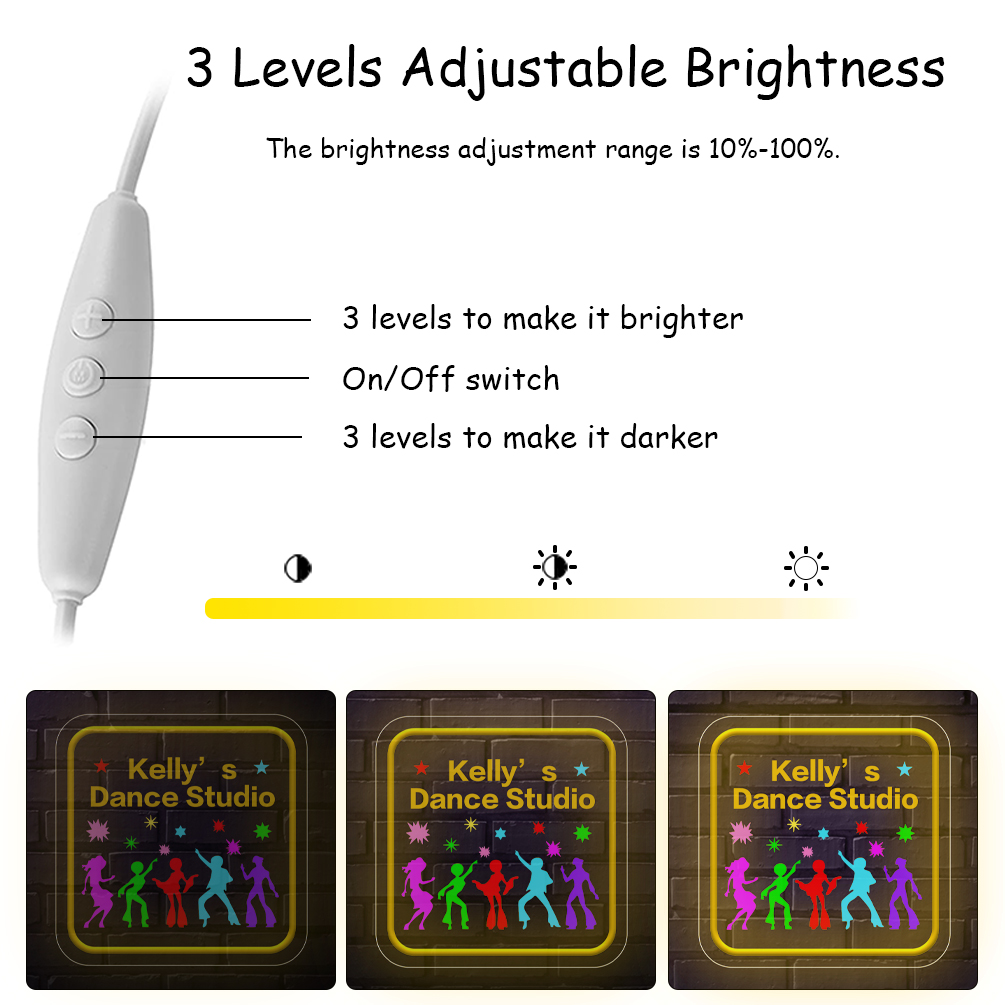 Custom Dance and Name Neon Signs, 3D Engraving, UV Neon for Theme Parties, Dance Studios, Men's Caves, Bars, Clubs, Unique and Ideal Favours for Parties, Birthdays, Weddings, Housewarmings and more! - 图片 5