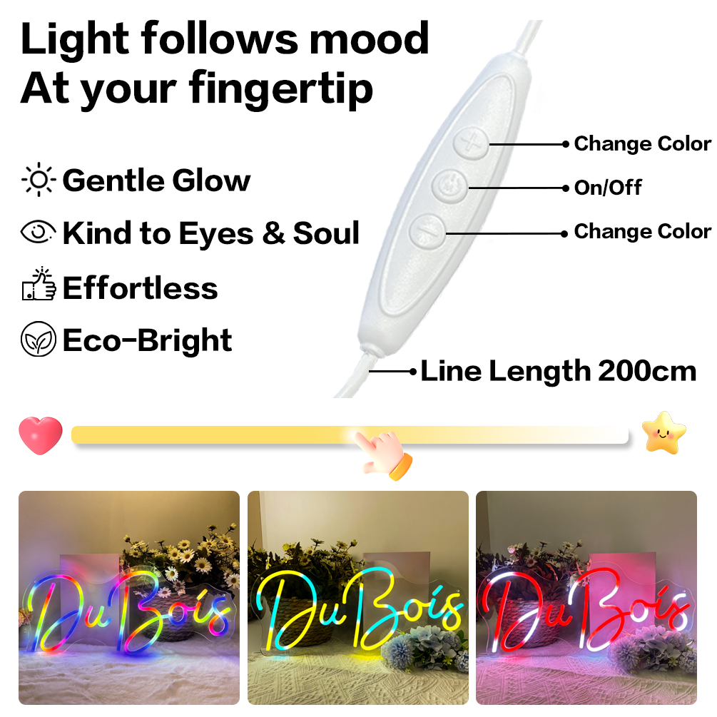 1pc Custom Neon Sign For Wall Decor, Personalized Last Name Neon Light Sign Wedding Festival Neon Sign Home Decoration Backdrop Family Name Light Wedding Gifts Mr And Mrs Name Neon Light Sign, USB Power. Trendy, Colorful, Contracted, Kawaii, Y2K - 图片 6